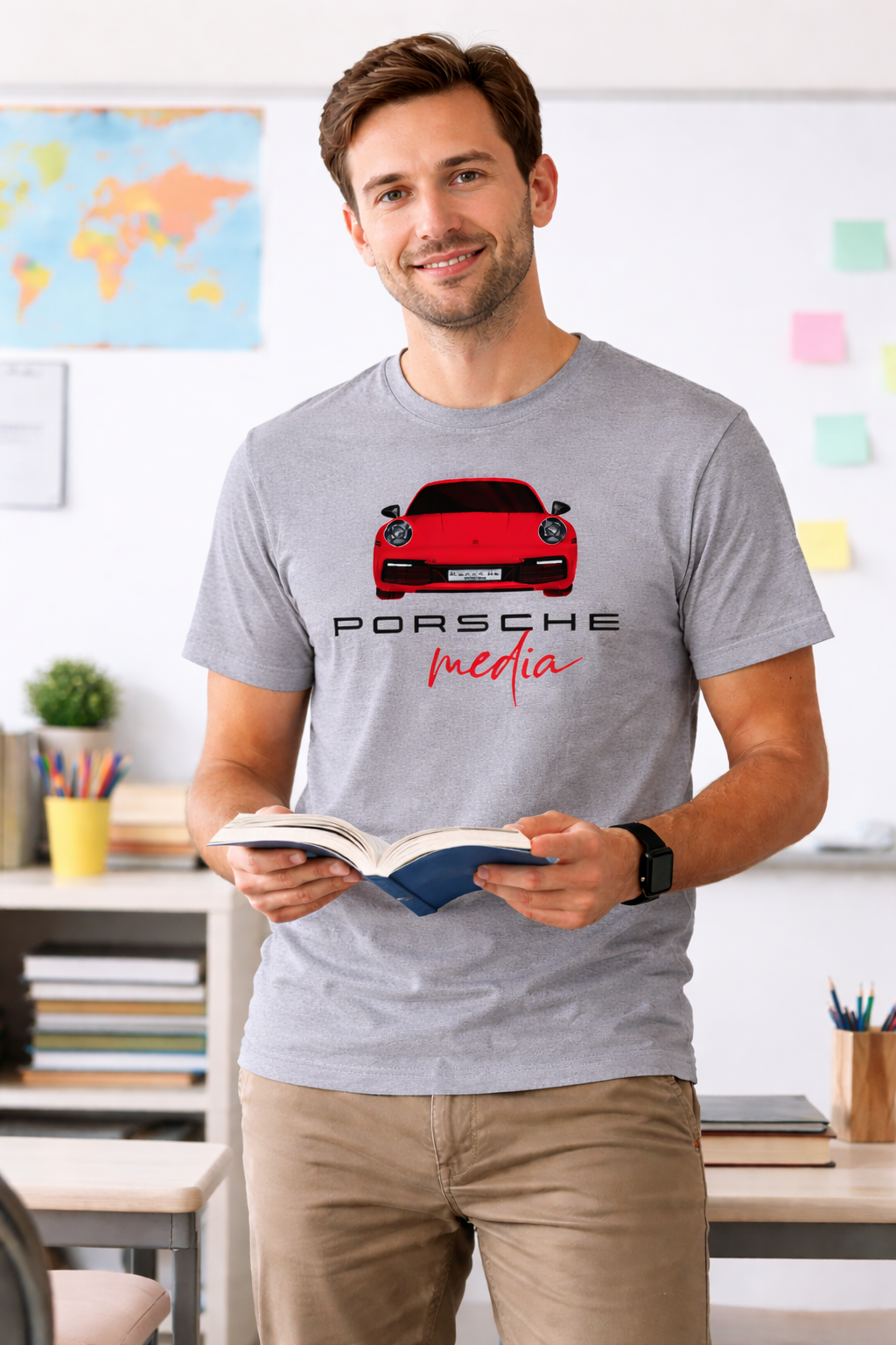 Porsche Media Premium Cotton T-Shirt | Automotive Lifestyle Apparel