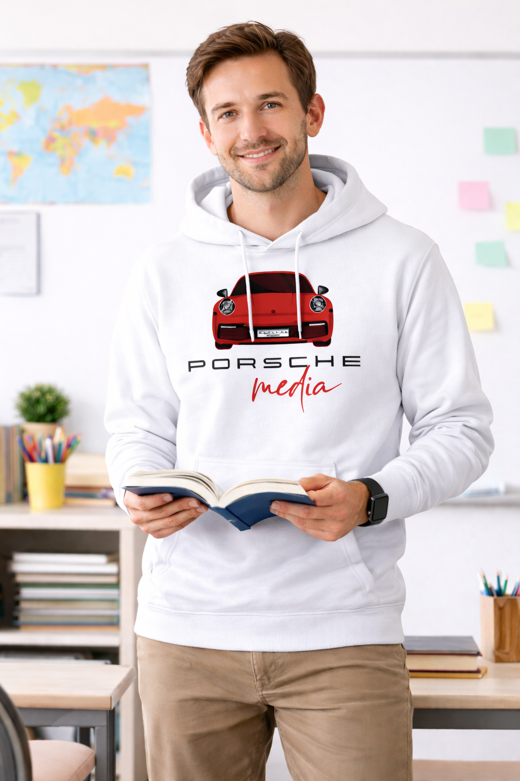 Porsche Media Premium Hoodie | Automotive Lifestyle Apparel