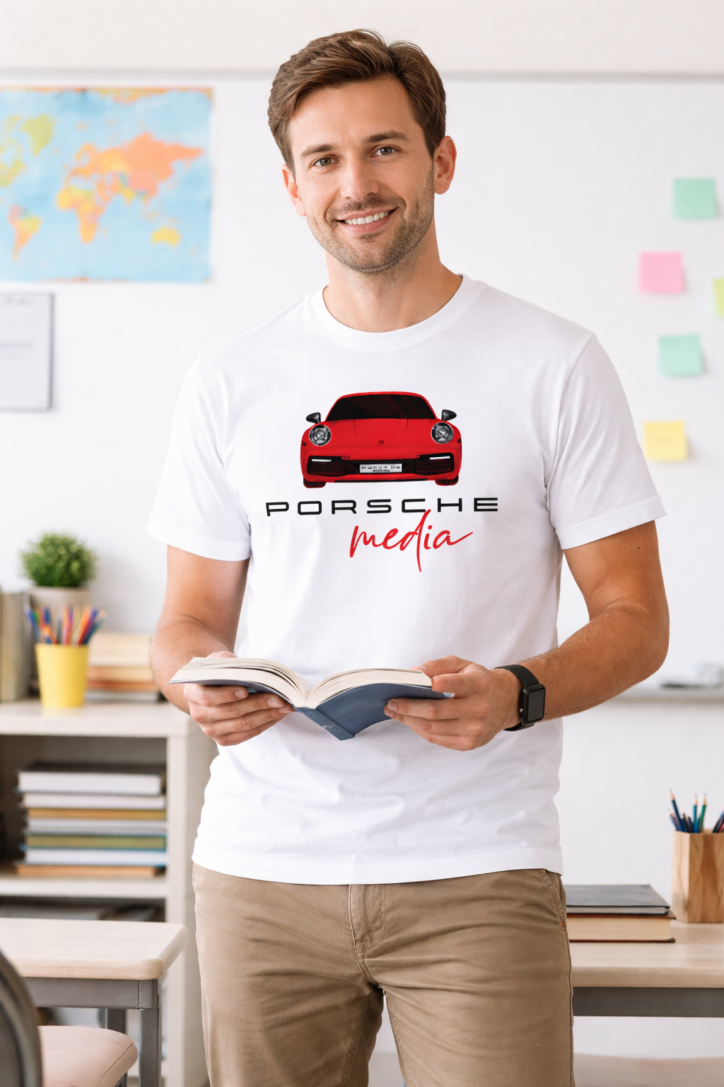 Porsche Media Premium Cotton T-Shirt | Automotive Lifestyle Apparel